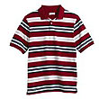 Short Sleeve All Over Striped Polo